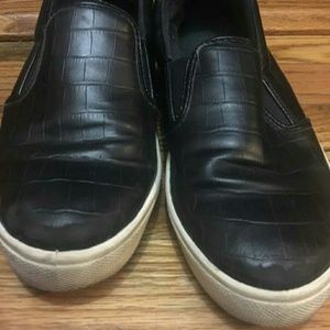 Topshop Black Slip Ons