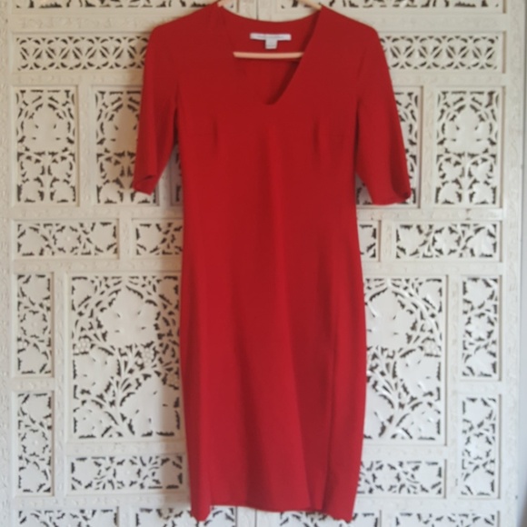 Diane Von Furstenberg  Blood Red Dress - Picture 1 of 5