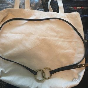 Eileen Fisher Belt - brass & black