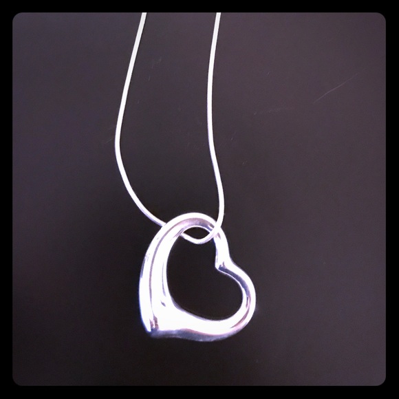 Tiffany Open Heart Pendant Large - Picture 1 of 2