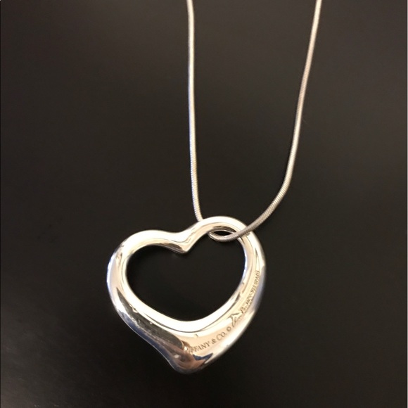 Tiffany Open Heart Pendant Large - Picture 2 of 2