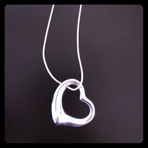 Tiffany Open Heart Pendant Large
