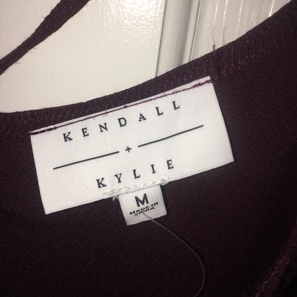 Kendall & Kylie Burgundy Romper, Size Medium - Picture 3 of 3