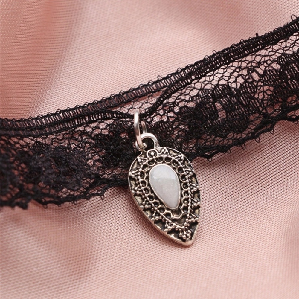 3 Pc Pendant Leather Chokers - Picture 3 of 6