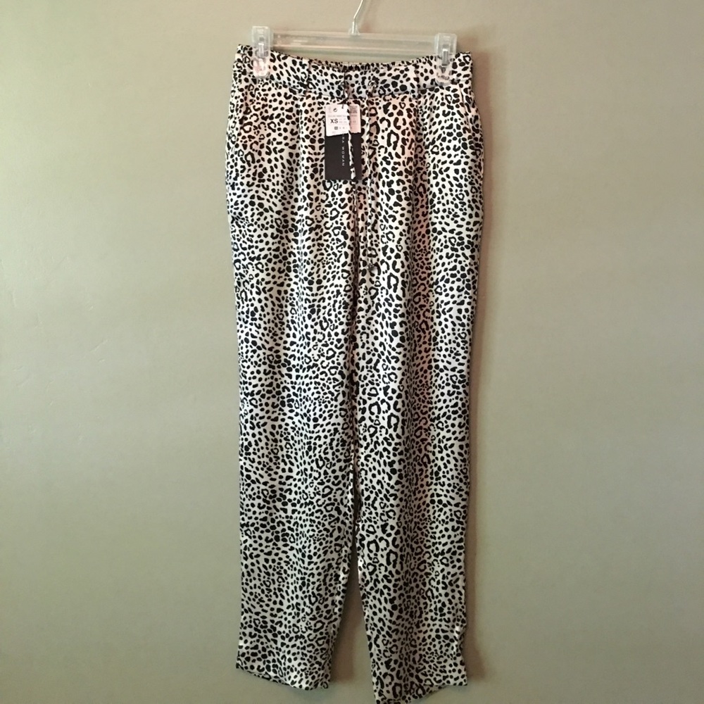 Zara silky leopard jogger pant