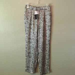 Zara silky leopard jogger pant