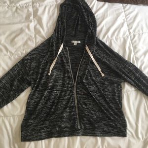 soft light weight zip up hoodie
