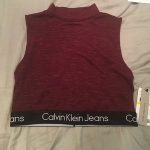 High neck Calvin Klein crop top