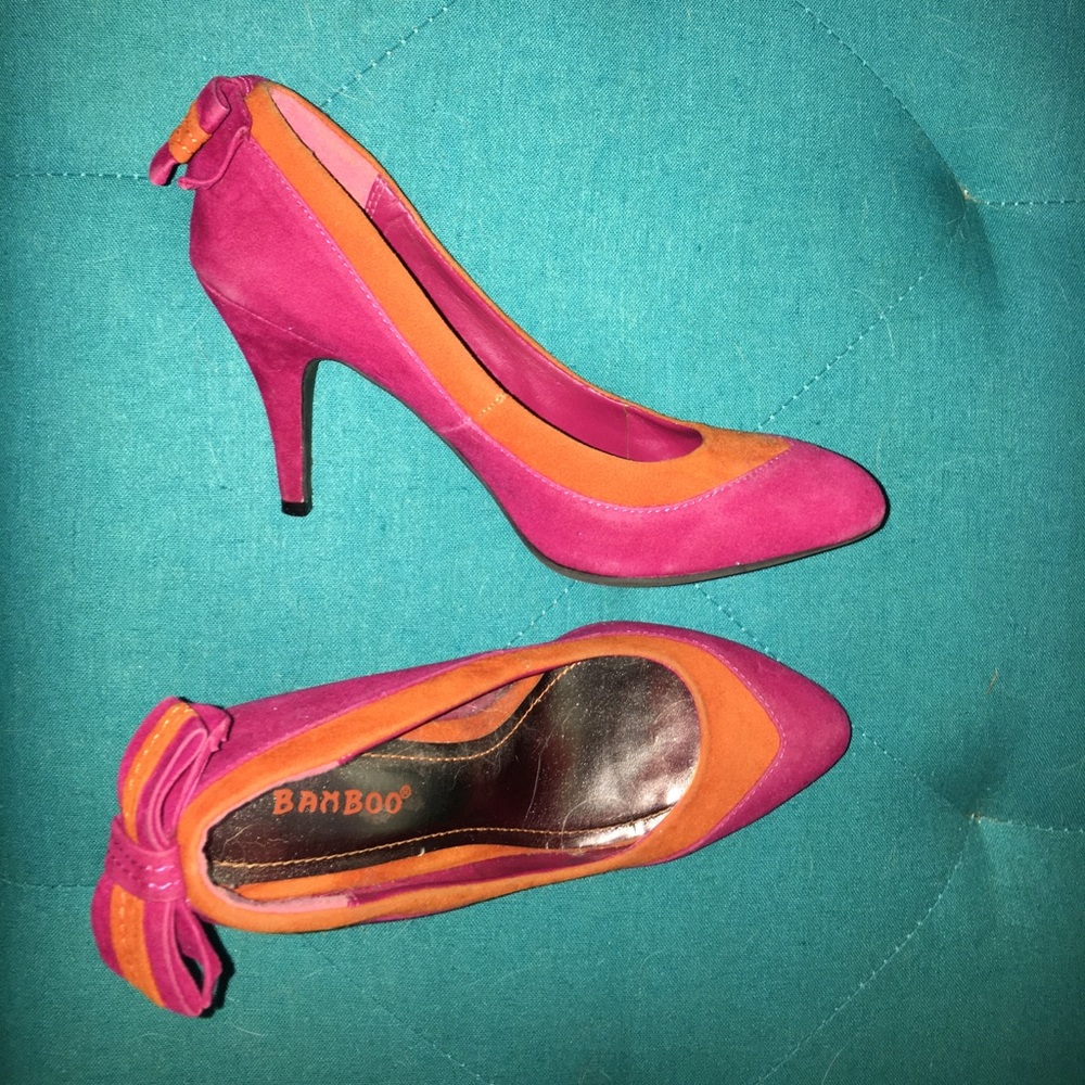 Super cute pink and orange heels!