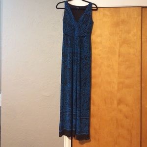 Blue and Teal Maxi Dress