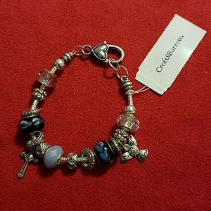 Angel & Cross Bead Bracelet