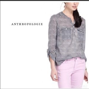Shirt/blouse anthropologie holding horses
