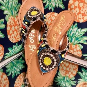 Size 7.5 Naughty Monkey Sandals