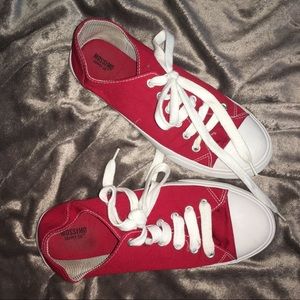Target brand red converse style shoes