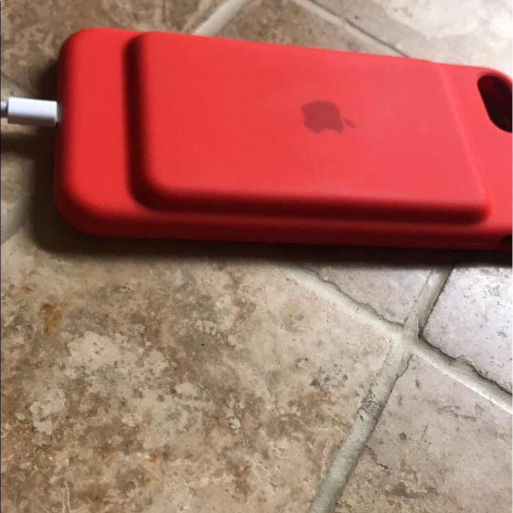 Red Apple charger for iPhone 7