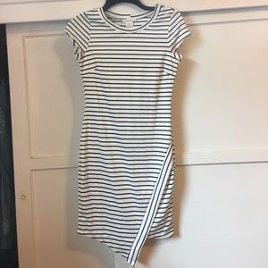 Striped "Kylie" Asymmetric dress Size small