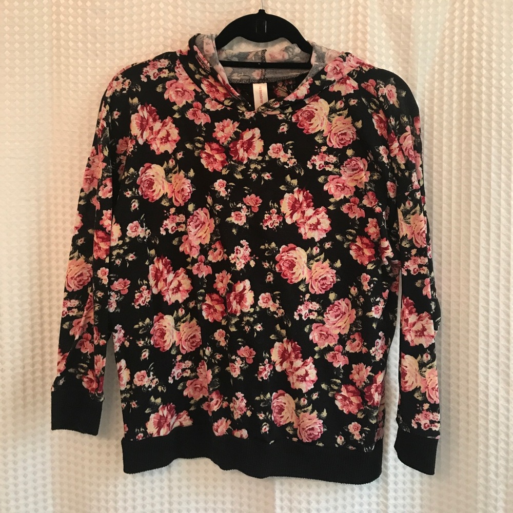 Floral hoodie shirt