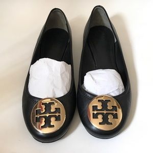 REVA BALLET FLAT SHOES BLACK/GOLD