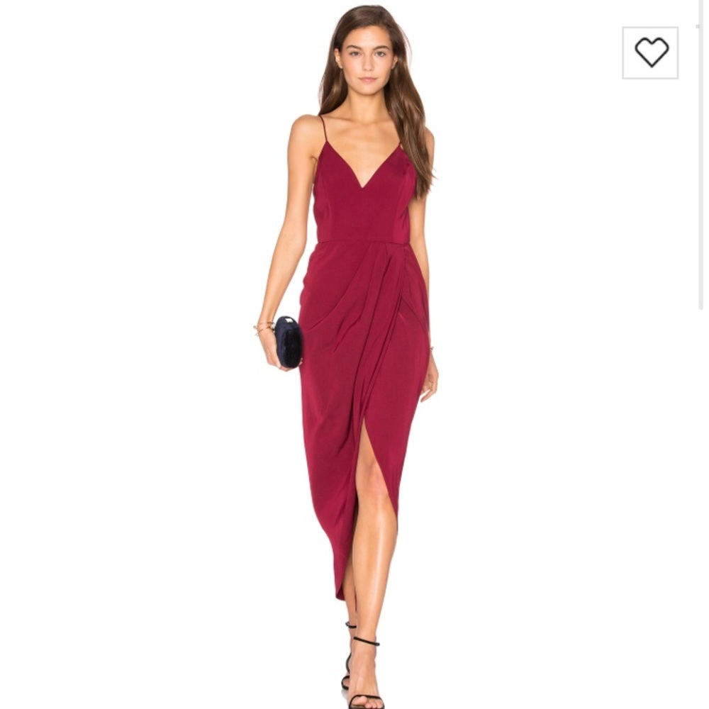 Burgundy Cocktail Wrap Dress