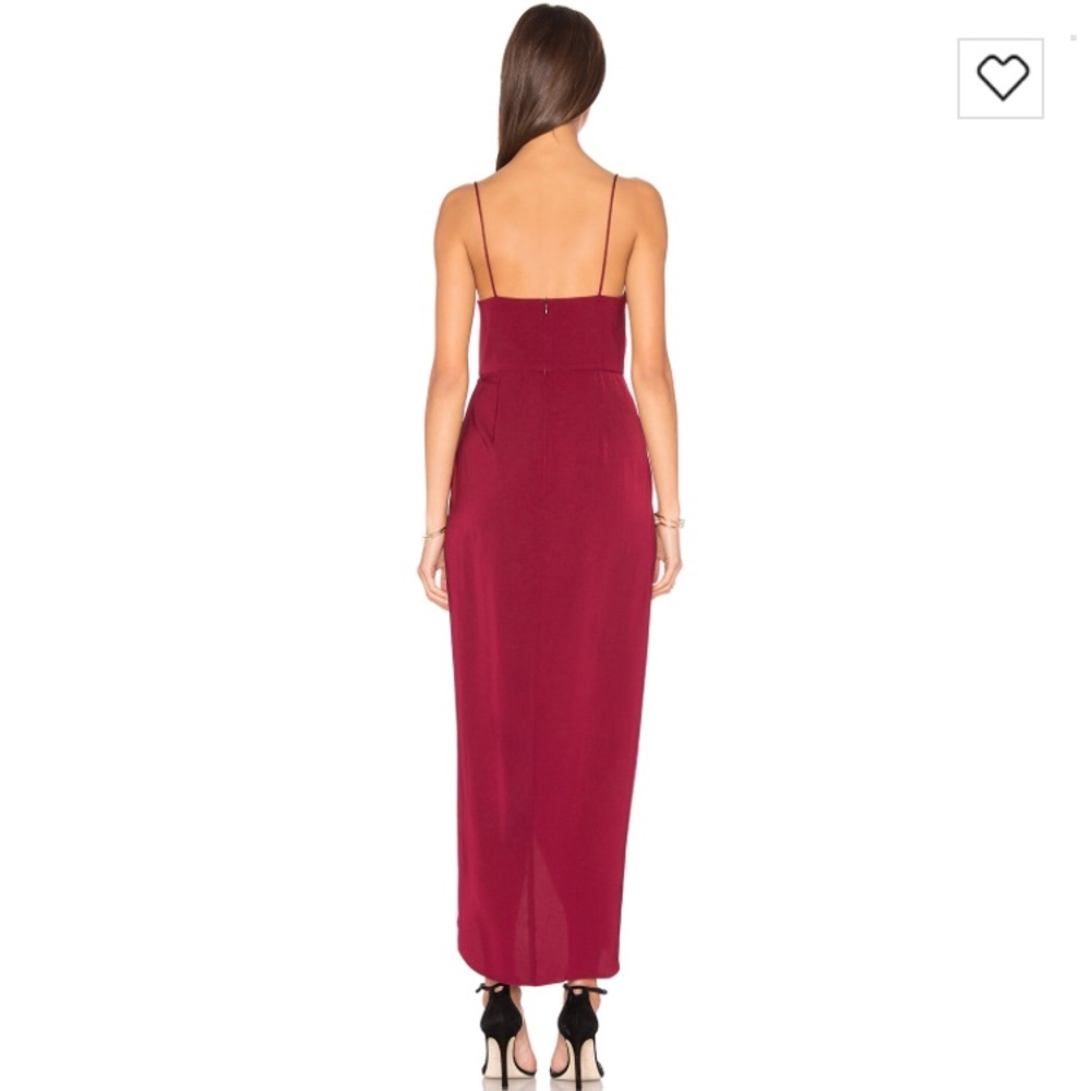 Burgundy Cocktail Wrap Dress - Picture 3 of 4