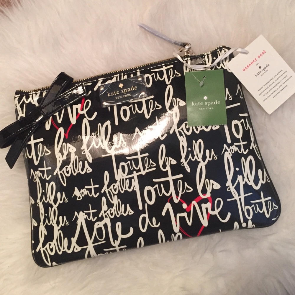 Georgie zip clutch, Kate Spade BNWT, cute
