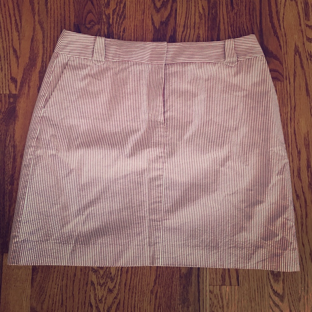 Red Pinstripe Skirt-Ann Taylor
