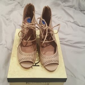 Wedge lace up sandals