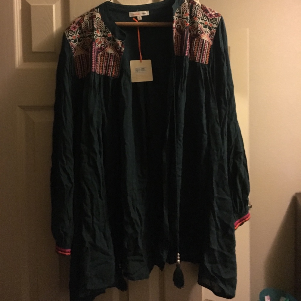 Embroidered Orange Creek brand Cardigan