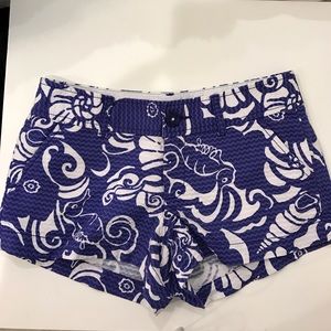 Lilly Pulitzer design shorts! (Purplish/white)