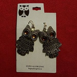 Brand New Dangle Owl Earrings