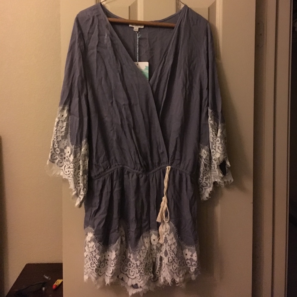 Mauve and Lace Romper