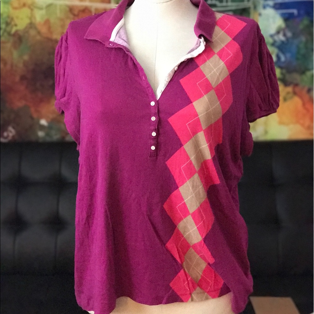 Old Navy Argyle Polo