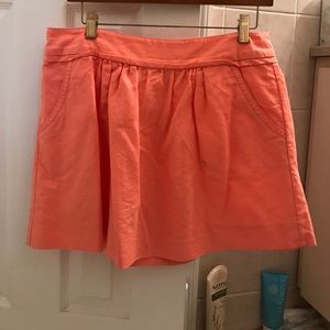 Jcrew Pleated coral skirt