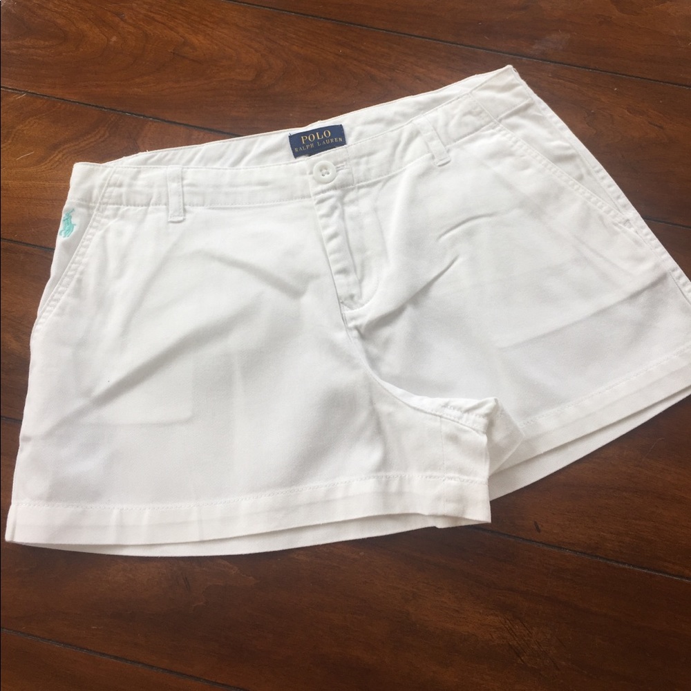 POLO RALPH LAUREN girl's shorts EUC white. Sz 16