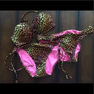 Victoria's Secret Leopard and Pink Bikini