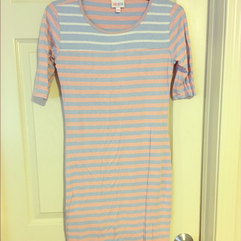 Pink/blue/white striped Julia