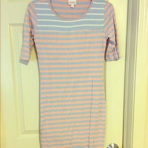 Pink/blue/white striped Julia