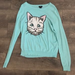 RUE 21 cut cat logo sweater/pullover!