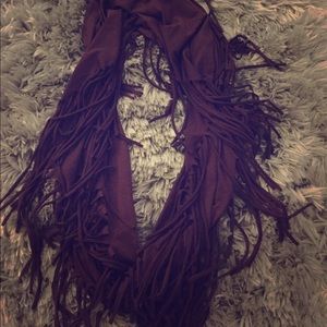 Fringe wrap scarf