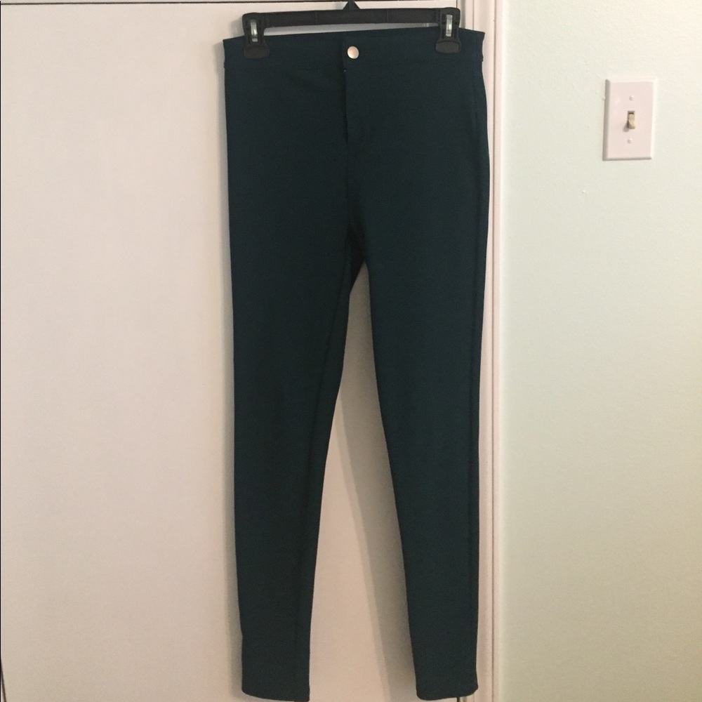 Teal stretchy pants