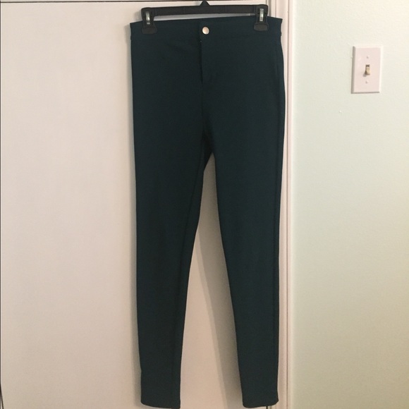 Teal stretchy pants - Picture 1 of 2