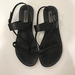 Steve Madden black braided sandals!