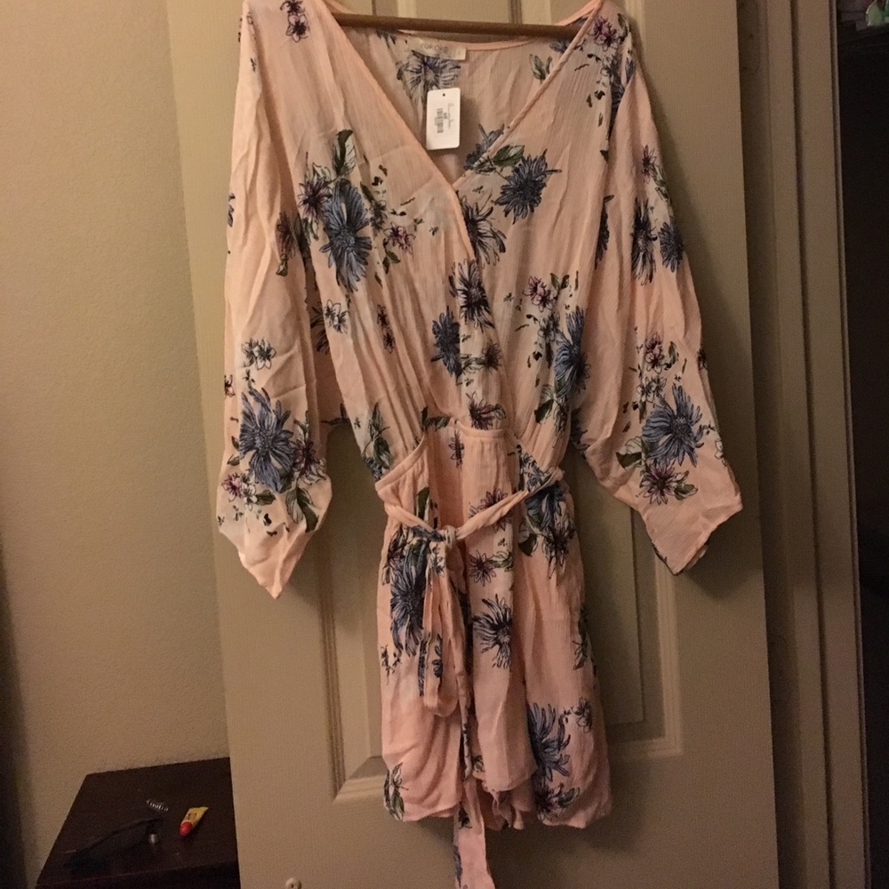 Floral Tie Front Romper