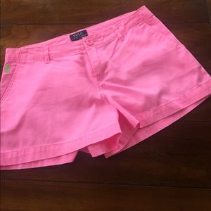 POLO RALPH LAUREN girl's shorts. Hot pink EUC 16
