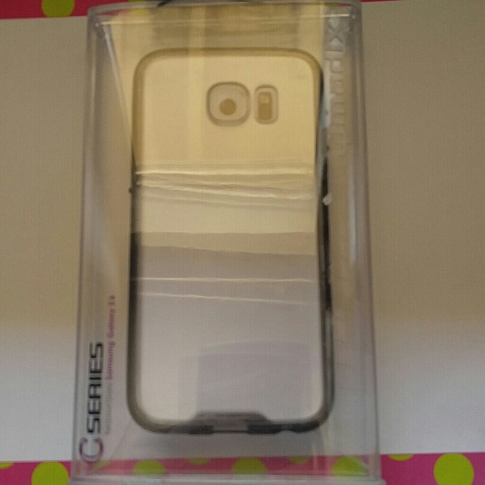 case Qmadix for galaxy s6 color clear-black new