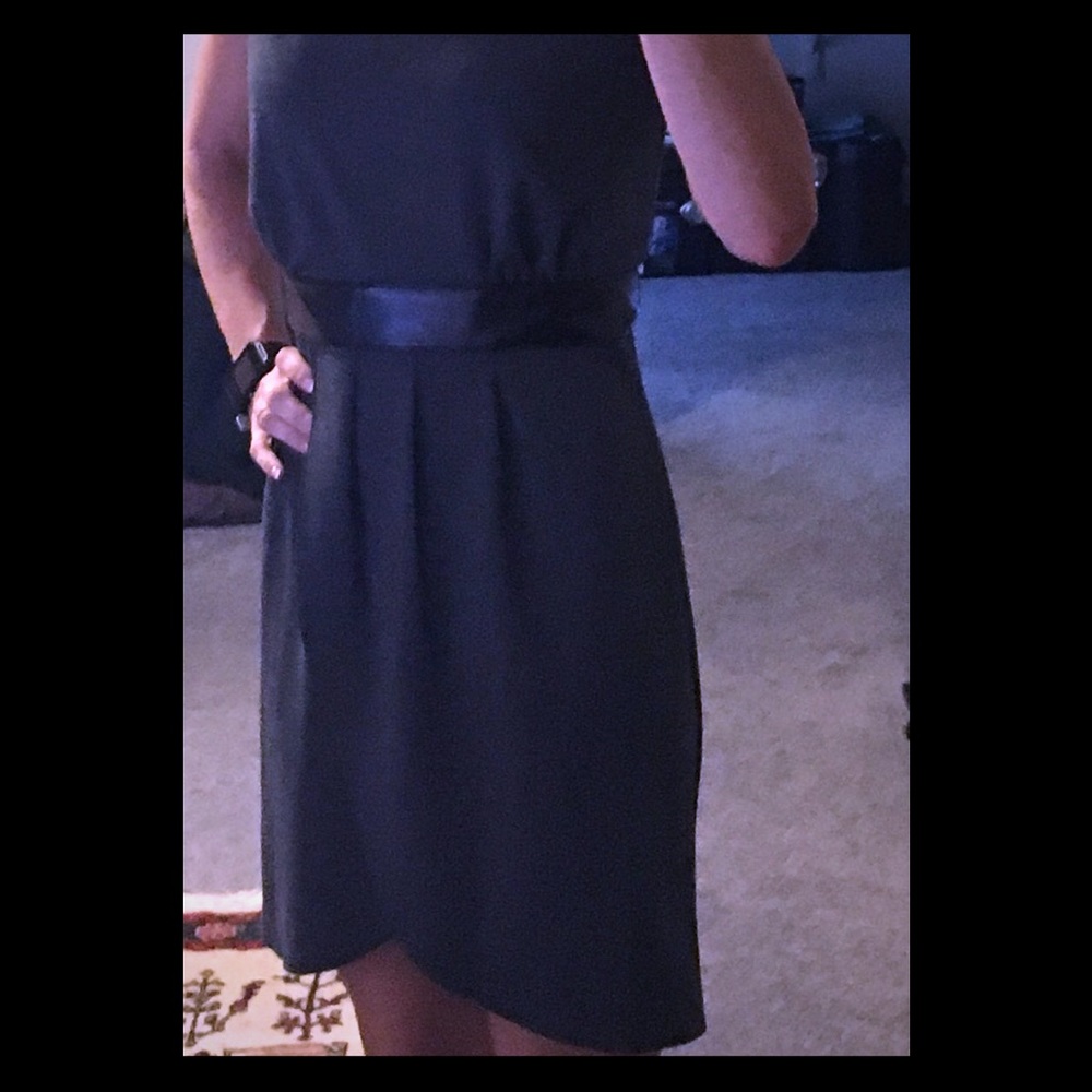 Grey belted dress