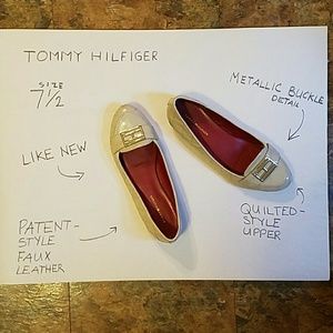 Tommy Hilfiger Nude Quilted Flats with Buckle