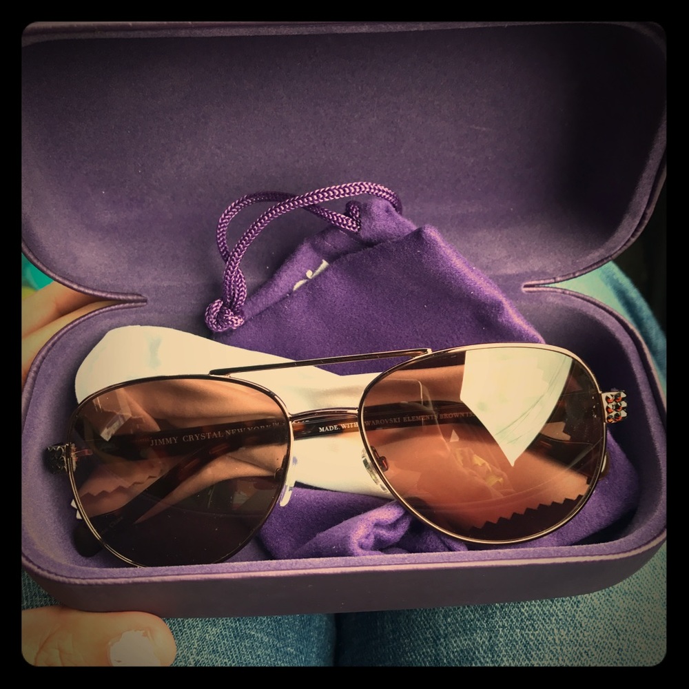 Jimmy Crystal Aviator Sunglasses