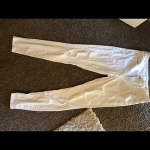 White Distressed Pants