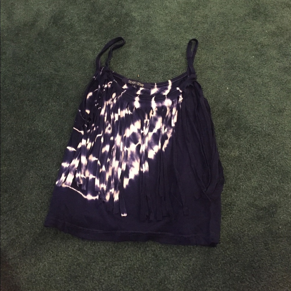 Tye Dye Fringe Crop Top